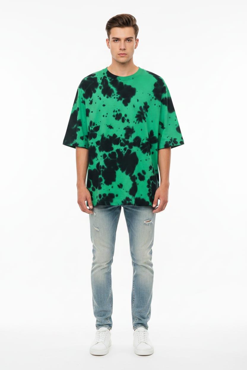 Tie Dye Oversized T-Shirt for Men & Women | 260 GSM Unisex Streetwear – KVastrika