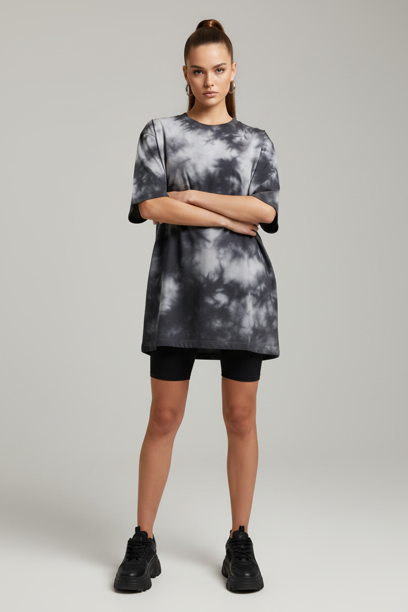 Tie Dye Oversized T-Shirt for Men & Women | 260 GSM Unisex Streetwear – KVastrika