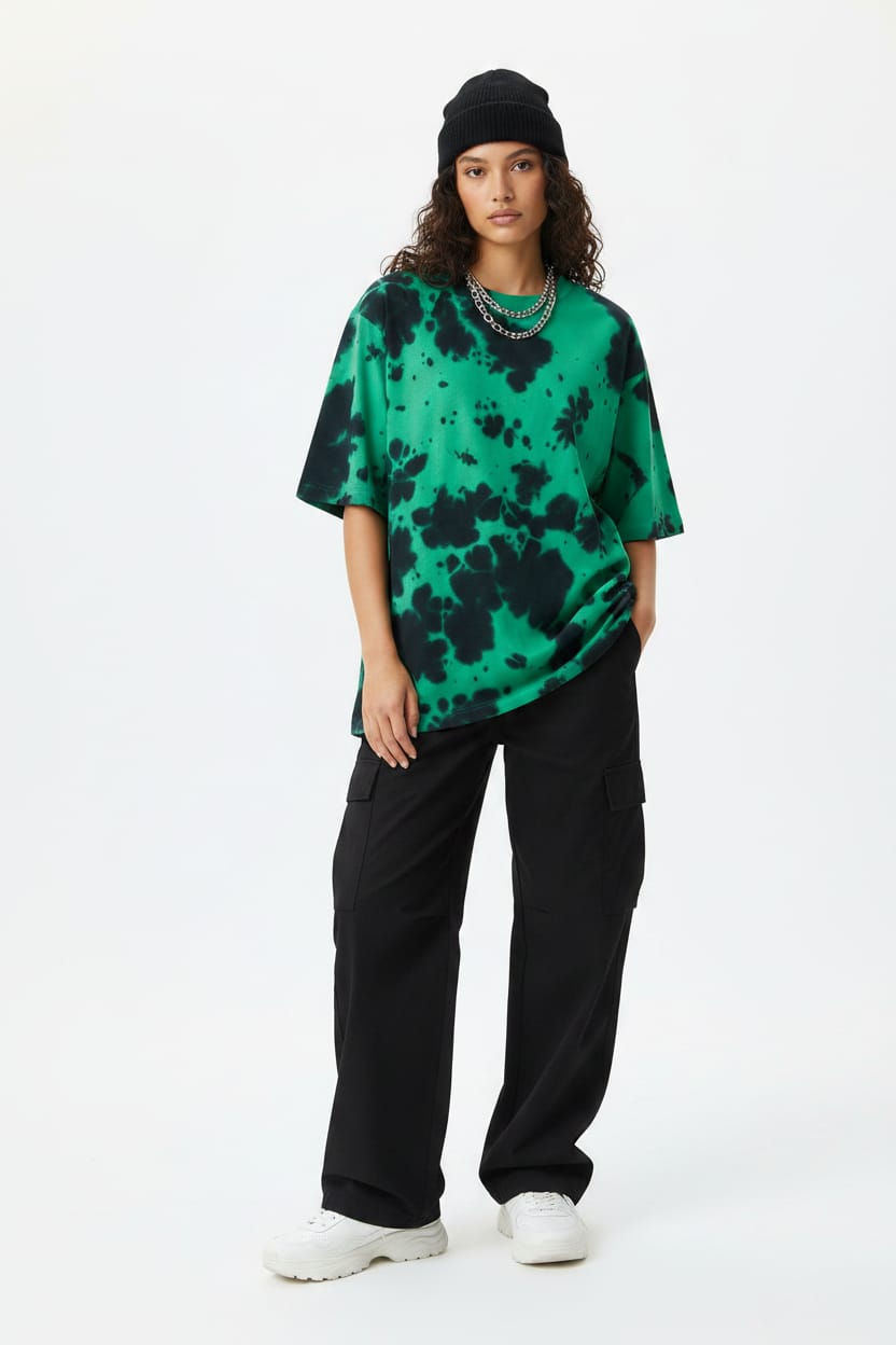 Tie Dye Oversized T-Shirt for Men & Women | 260 GSM Unisex Streetwear – KVastrika