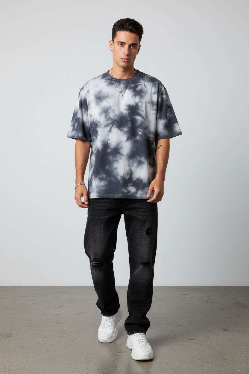 Tie Dye Oversized T-Shirt for Men & Women | 260 GSM Unisex Streetwear – KVastrika